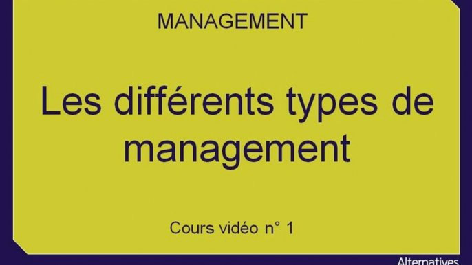 Term STMG Mana Les différents types de management