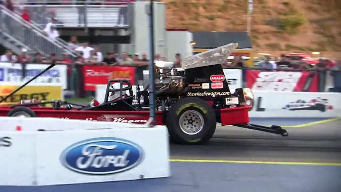 2011 Super Chevy Thunder Valley Mayhem Bristol Dragway Ryan Gortney Wheelie Wagon Drag Racing