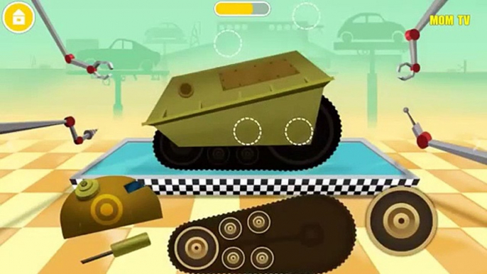 Cartoons for children about cars. Construction game. Tank. trucks for children