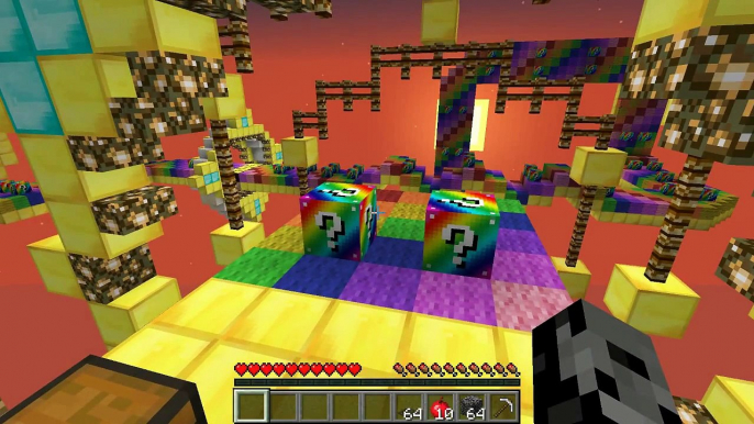 Minecraft RAINBOW ROAD EPIC LUCKY BLOCK RACE - Lucky Block Mod - Modded Mini-Game