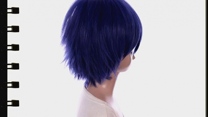 New Dark Blue Short Layered DATE A LIVE Itsuka Shido Cosplay Full Wig Hair