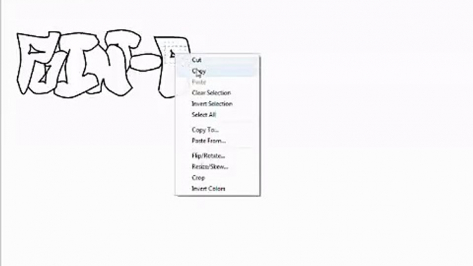 how to draw graffiti using ms paint POINT BLANK