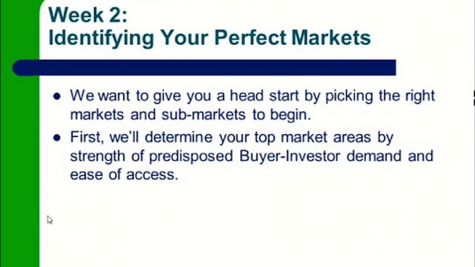 How to Make Big Money with Small Apartments - Week 2 - Identifying Your Perfect Markets