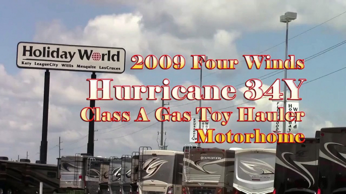 Preowned 2009 Four Winds Hurricane 34Y Class A Gas Toy Hauler Motorhome-Holiday World in Katy, TX