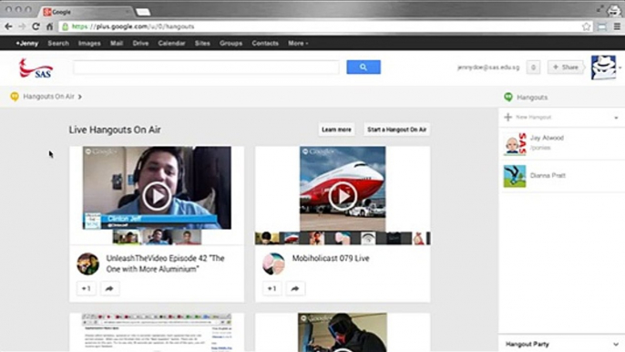 Hangouts On Air in Google+