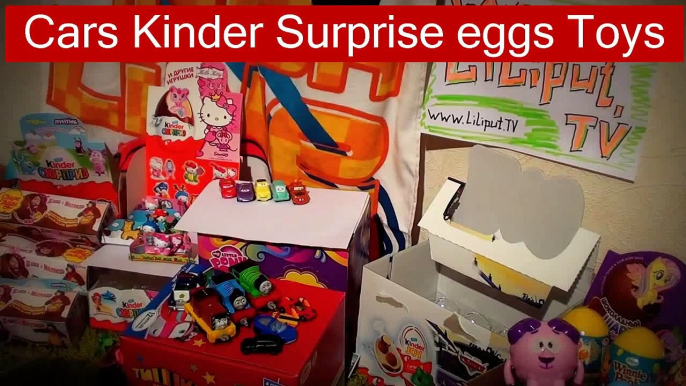 GIANT KINDER SURPRISE EGGS For HULK & IRON MAN Disney Pixar Cars Lightning McQueen Princes