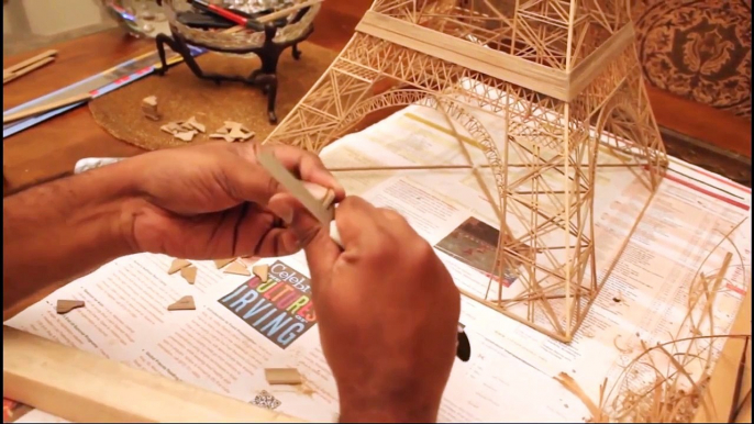 Making of Eiffel Tower with Bamboo Sticks - Bamboo Eiffel Tower