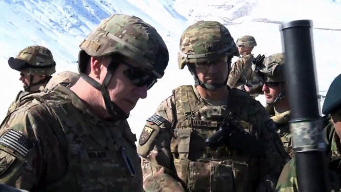 NATO in Afghanistan - Afghan National Army heavy weapons training