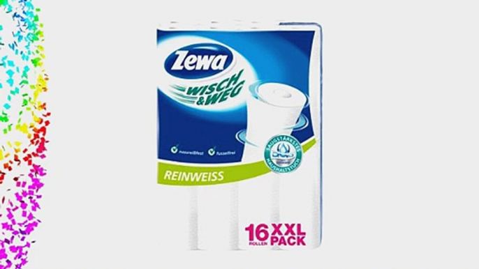 Zewa Wisch und Weg Haushaltst?cher Reinwei? 1er Pack (1 x 16 Rollen)