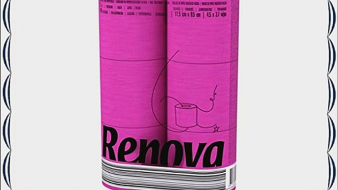 48 Rollen RENOVA farbiges buntes Toilettenpapier - FUCSIA / PINK