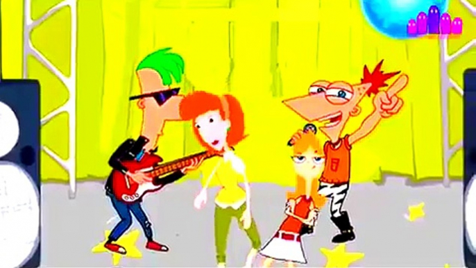 Finger Family Rhymes Phineas And Ferb Cartoon Dancing   Nursery Rhymes  Finger Family Cartoon HD