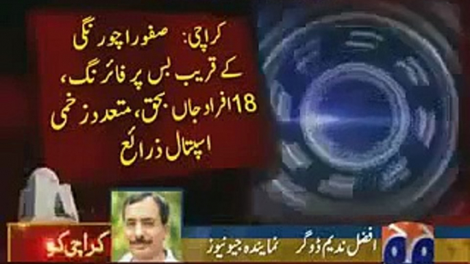 Karachi Bus Terror Attack 13th May 2015 - Gunmen Attack Bus In Karachi