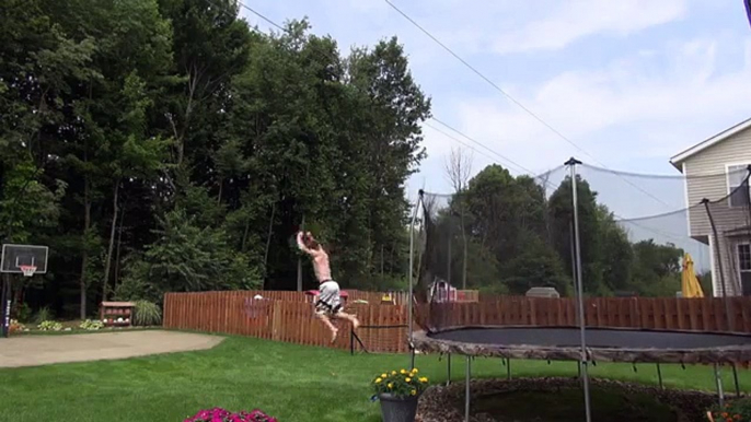 Two flips Two basketballs One incredible trick shot