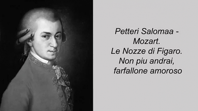 Petteri Salomaa. Mozart. Le Nozze di Figaro. Non piu andrai, farfallone amoroso