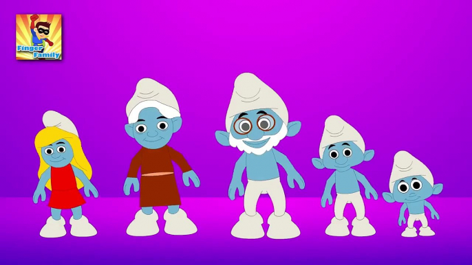 Smurfs Cartoon Finger Family Nursery Rhymes For Children
