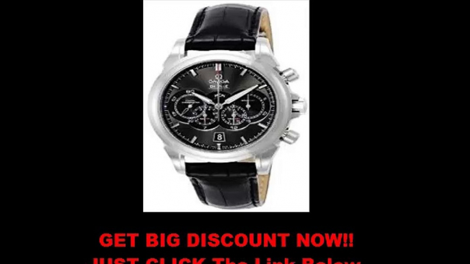 Omega De Ville Black Dial Co-axial Automatic Winding Alligator Leathe Chronograph 100m Waterproof Men Watch 422.13.41.52.06.001