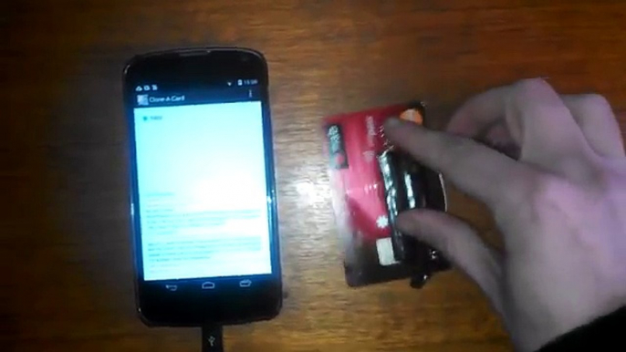 Android app clones a Mastercard NFC card