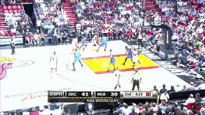 Dwyane Wade spins and dunks on Kendrick Perkins vs Thunder