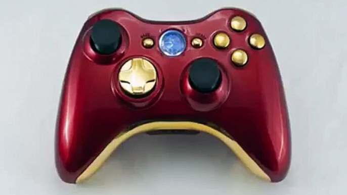 Get Iron Man (Chrome Red/Gold) Xbox 360 Modded Controller (Rapid Fire) COD Black Ops Best