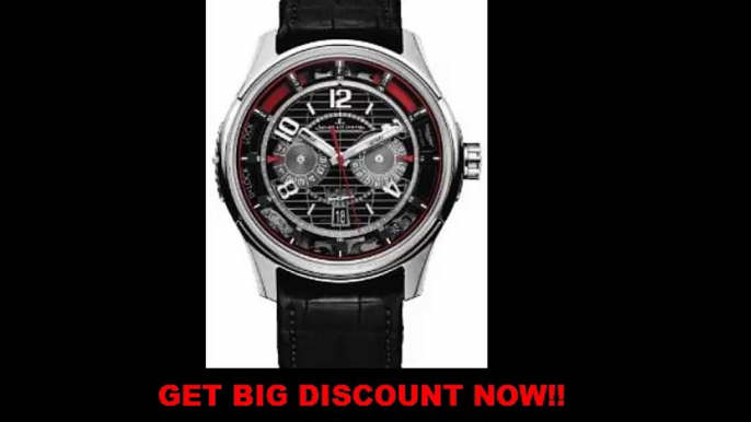 DISCOUNT Jaeger LeCoultre AMVOX7 Chronograph Black Dial Calfskin Leather Automatic Mens Watch Q194T470