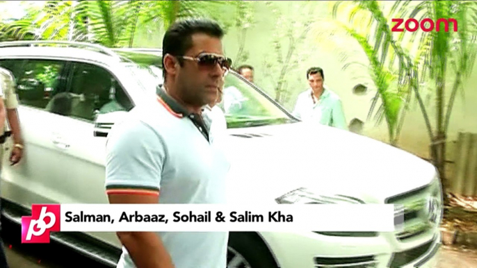 Salman Khan, Arbaaz Khan, Sohail Khan and Salim Khan attend a funeral - Bollywood News