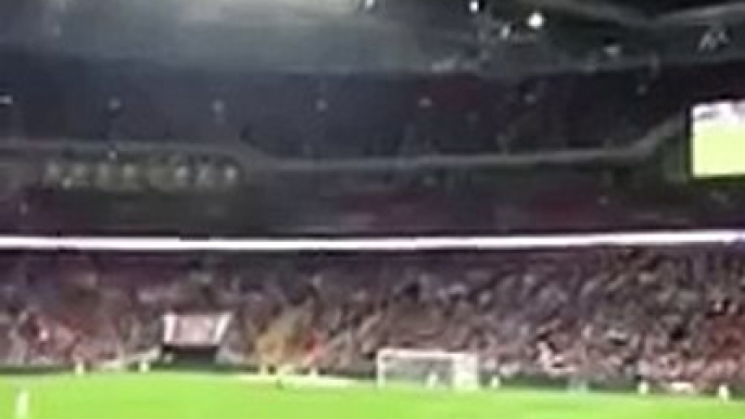 Paper Plane hits Football player at Wembley