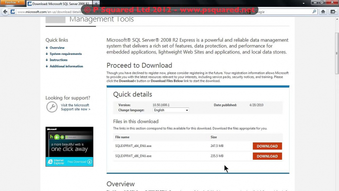 How to Install Microsoft SQL Server 2008R2 Express