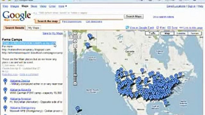 FEMA Concentration camps in USA with Google Earth Google Obama Antichrist Holocaust