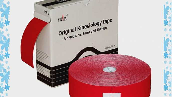 Nasara KT27G Original Kinesiology XXL Tape (5 cm x 32 m) Rot