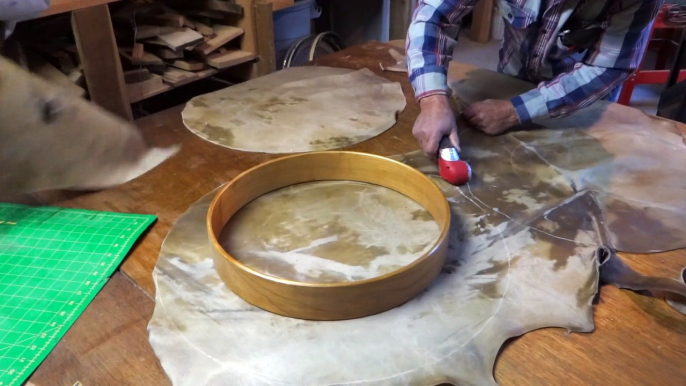 Making a West Coast (Native American) drum