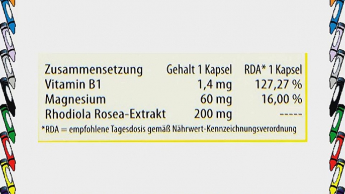 Avitale Rhodiola Rosea Kapseln 200 mg 60 St?ck  1er Pack (1 x 33 g)