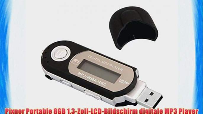 Pixnor Portable 8GB 13-Zoll-LCD-Bildschirm digitale MP3 Player USB Flash Drive mit UKW-Radio