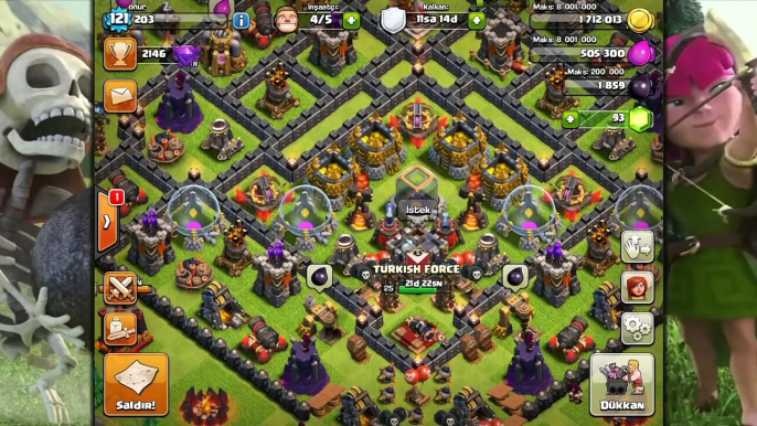 Clash Of Clans Türkçe: Deprem Büyüsü Bina Yıkar Mı