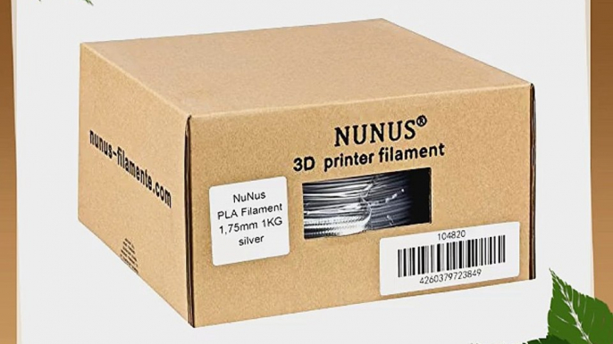 NuNus PLA Filament 1kg (Silber 1.75mm) f?r 3D Drucker MakerBot RepRap MakerGear Ultimaker uvm.