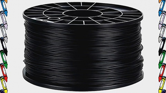 NuNus ABS Filament 1kg f?r 3D Drucker MakerBot RepRap MakerGear Ultimaker uvm. (schwarz 175mm)