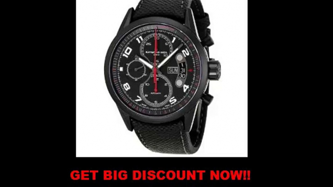 REVIEW Raymond Weil Freelancer Chronograph Urban Black Dial Black Leather Mens Watch 7730-BK-05207