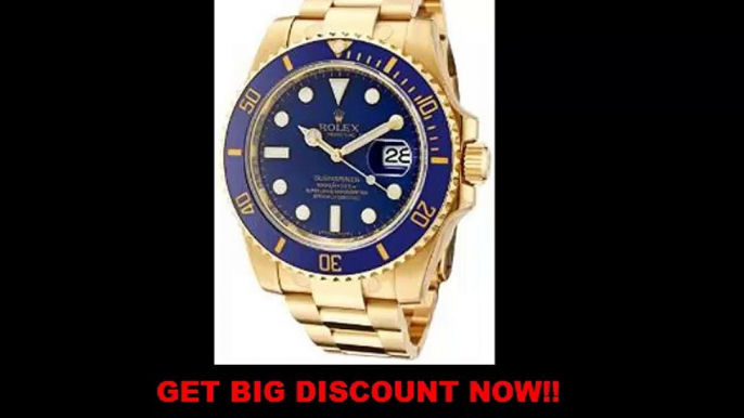 SALE Rolex Men's Submariner Automatic Blue Dial Oyster 18k Solid Gold