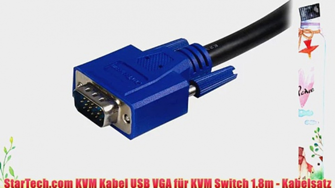 StarTech.com KVM Kabel USB VGA f?r KVM Switch 18m - Kabelsatz f?r KVM Umschalter 2x USB A/B