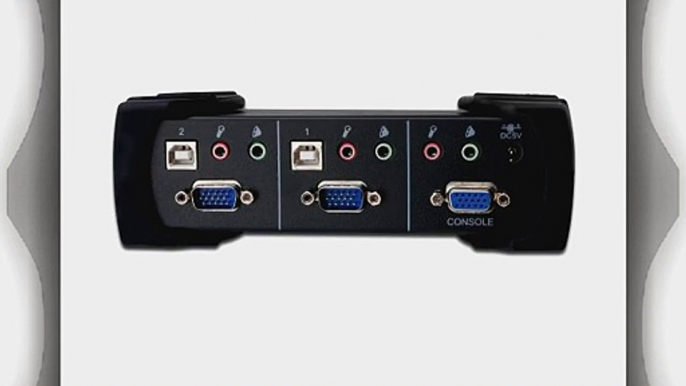 Digitus DS-12423 Audio-USB-KVM Switch (2-Port) mit USB 2.0 Hub