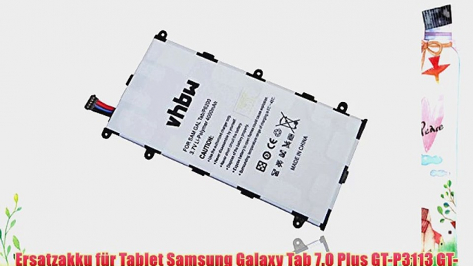 vhbw Li-Polymer Akku 4000mAh (3.7V) f?r Tablet Samsung Galaxy Tab 7.0 Plus GT-P3100 GT-P3110