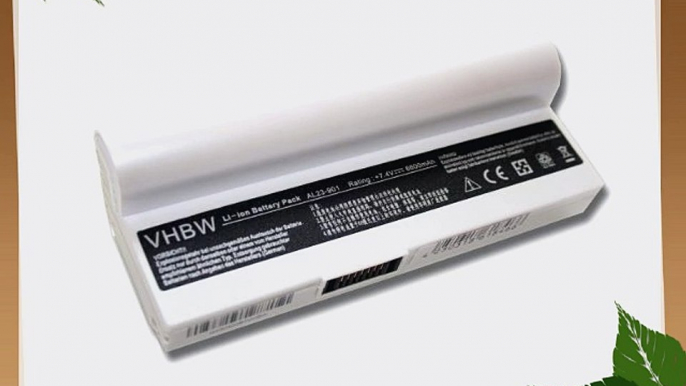 vhbw Li-Ion Akku 6600mAh f?r Asus Eee PC 901 904 904hd Eee PC 904HA-BLK018X wie AP22-1000 AL23-901