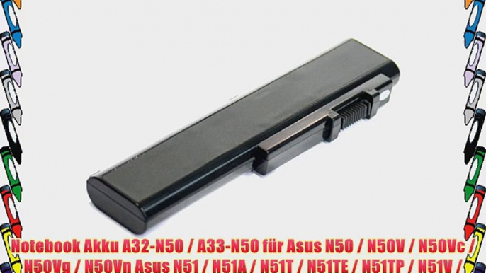 Akku f?r Asus N50 / N51 / Pro5A / Pro5B / X5A / X5B (4400mAh) A32-N50A33-N50