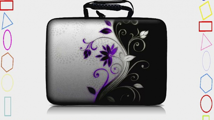 Luxburg? Design Hardcase Laptoptasche Notebooktasche f?r 156 Zoll Motiv: Blumenornament lila/wei?