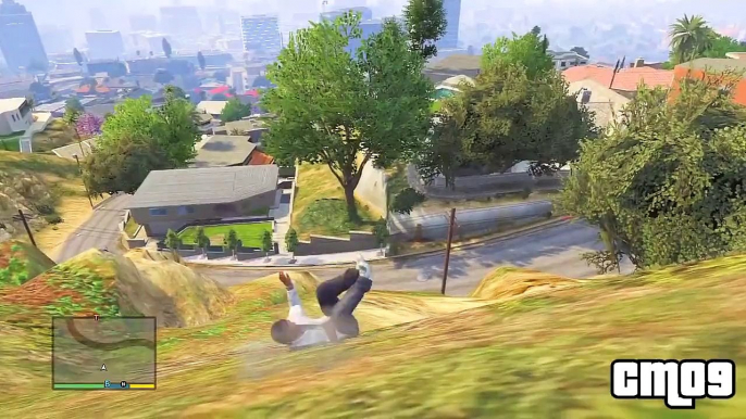 Grand Theft Auto V: GTA 5 Stunts & Crashes - Parkour Fails # 1 (German)