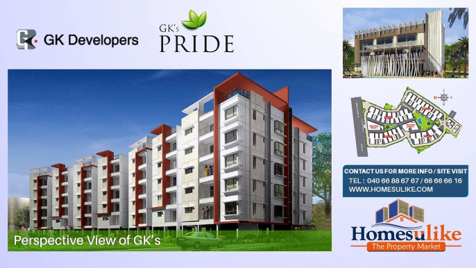 3BHK Flats for Sale in Sainikpuri, Hyderabad at GK Pride