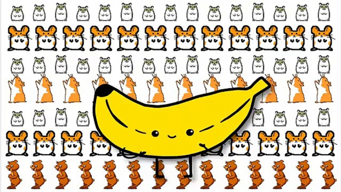 cartoon banana dancing