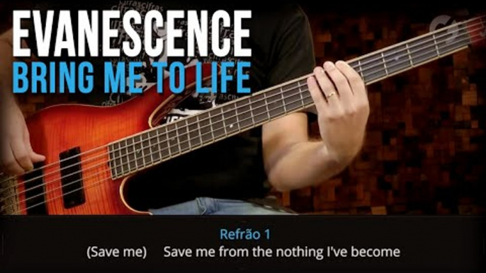 Evanescence - Bring Me To Life (como tocar - aula de contra-baixo)