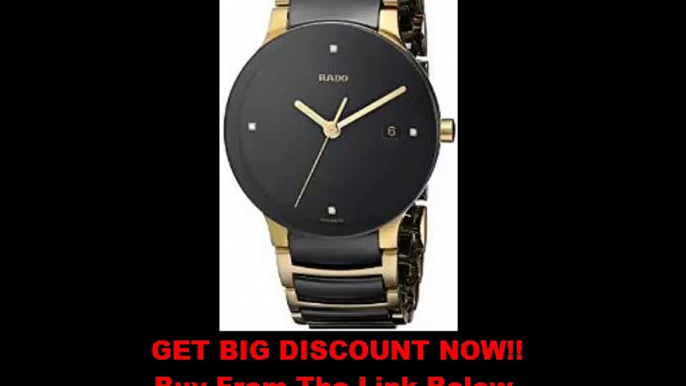 FOR SALE Rado Men's R30929712 Centrix Jubile Gold Plated Stainless Steel Bracelet Watch