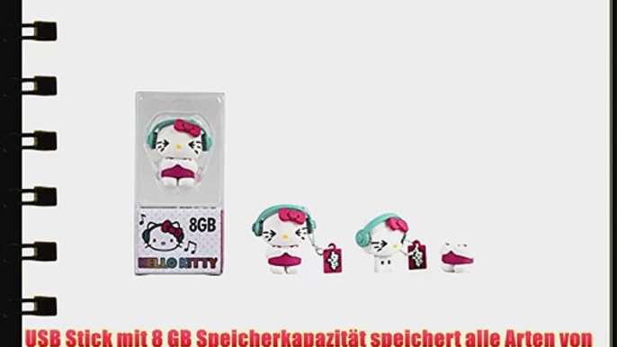 Tribe FD004411 Hello Kitty Pendrive Figur 8 GB Speicherstick Lustig USB Flash Drive 2.0 Memory