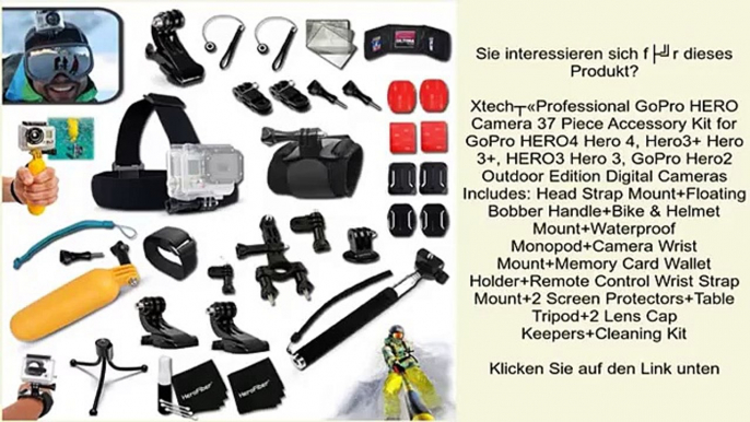 Xtech®Professional GoPro HERO Camera 37 Piece Accessory Kit for GoPro HERO4 Hero 4, Hero3+